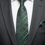 jacquard tie with pocket square  7 cm - 7.5 cm