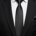 jacquard tie with pocket square  7 cm - 7.5 cm