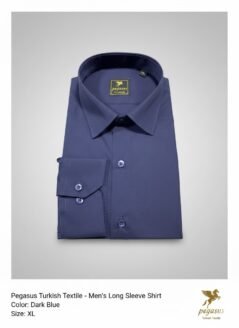 03- Premium Blue Cotton Classic Slim fit Shirt - Includes Luxury Gift Box