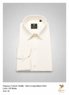 13- Off White Premium Cotton Classic Slim fit Shirt - Includes Luxury Gift Box