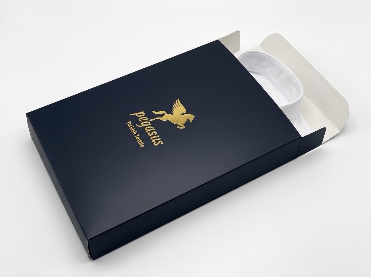 13- Off White Premium Cotton Classic Slim fit Shirt - Includes Luxury Gift Box - Image 2