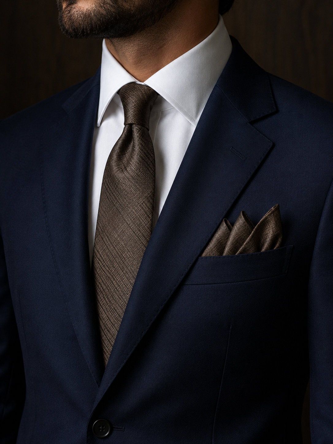 Mocha Brown Turkish Tie Set – 7.5 cmIncludes Matching Pocket Square & Luxury Gift Box