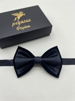 10- Elegant Men’s Bow Tie with white handkerchief
