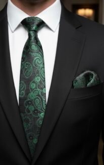Olive & Black Turkish Tie Set – 7.5 cm

Includes Matching Pocket Square & Luxury Gift Box