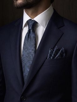 Navy Turkish Tie Set – 7.5 cmIncludes Matching Pocket Square & Luxury Gift Box
