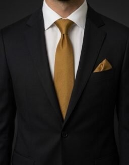 Royal Mustard – Turkish Tie Set - 7.5 cm with Matching Pocket Square