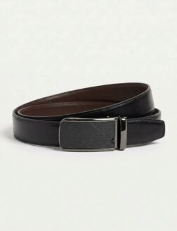 Perimum Genuine Leather Double-Faced Belt – Black & Brown
