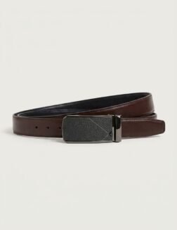 Perimum Genuine Leather Double-Faced Belt – Black & Brown