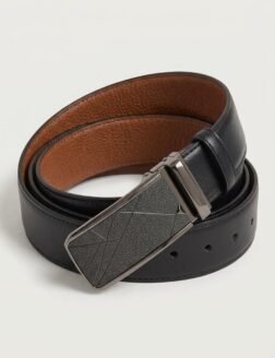 Perimum Genuine Leather Double-Faced Belt – Black & Havan