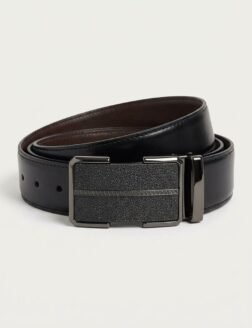 Perimum Genuine Leather Double-Faced Belt – Black & Brown