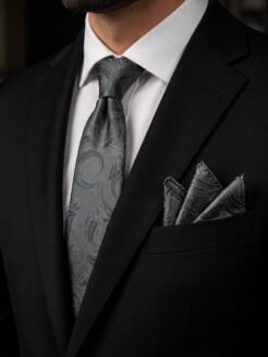 05-  Gray Turkish Tie Set 7.5 cm

Includes Matching Pocket Square & Luxury Gift Box