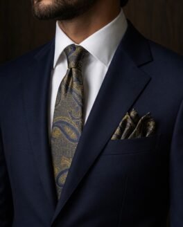 10- Navy premium Turkish Tie Set  – 7.5 cm

Includes Matching Pocket Square & Luxury Gift Box