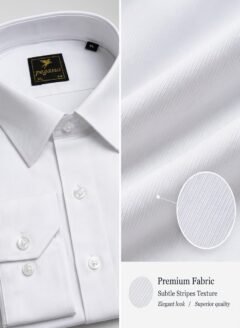 12- Luxury Turkish White Classic Slim fit Shirt  Cotton + Lycra - Includes Luxury Gift Box