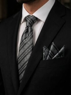 01- Dark Gray Premium Turkish Tie Set 7.5 cm

Includes Matching Pocket Square & Luxury Gift Box