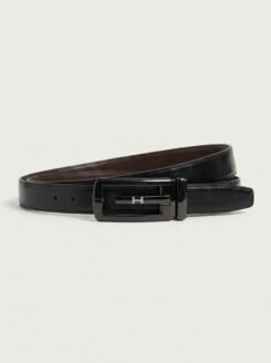 07- Perimum Genuine Leather Double-Faced Belt – Black & Brown