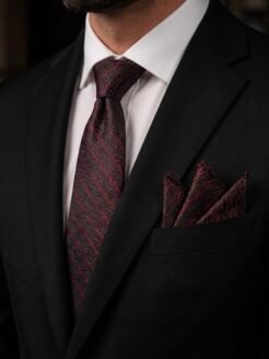 04- Burgandy & purple waves Premium Turkish Tie Set 7.5 cm

Includes Matching Pocket Square & Luxury Gift Box