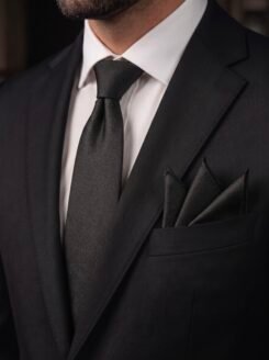 03- Dark Black Premium Turkish Tie Set 7.5 cm

Includes Matching Pocket Square & Luxury Gift Box